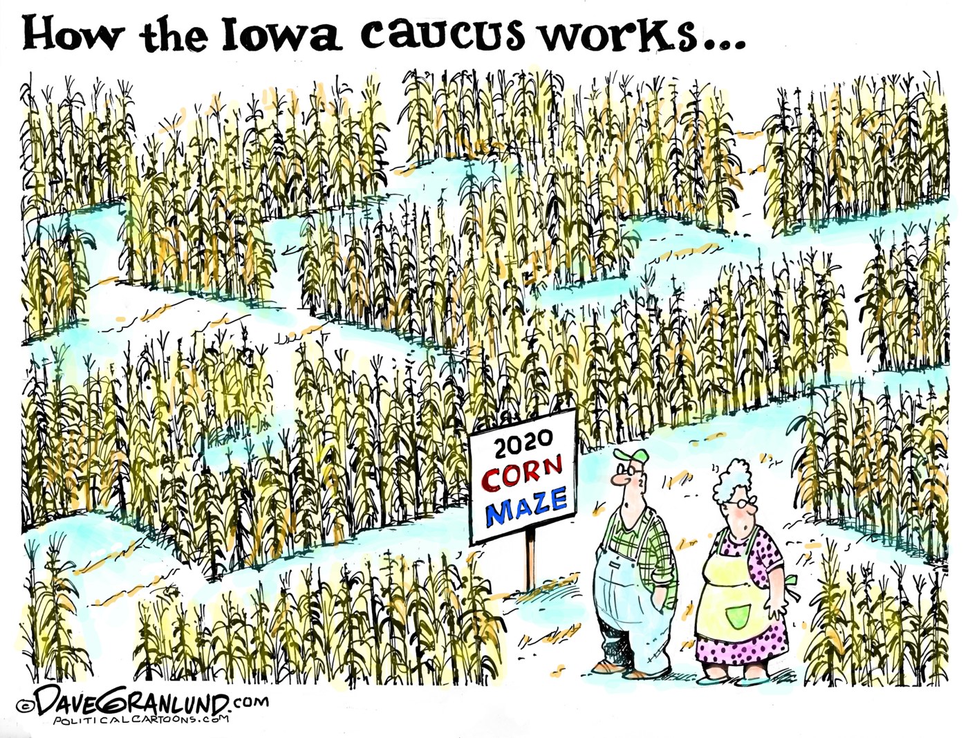 Drawn to the News: Iowa caucas